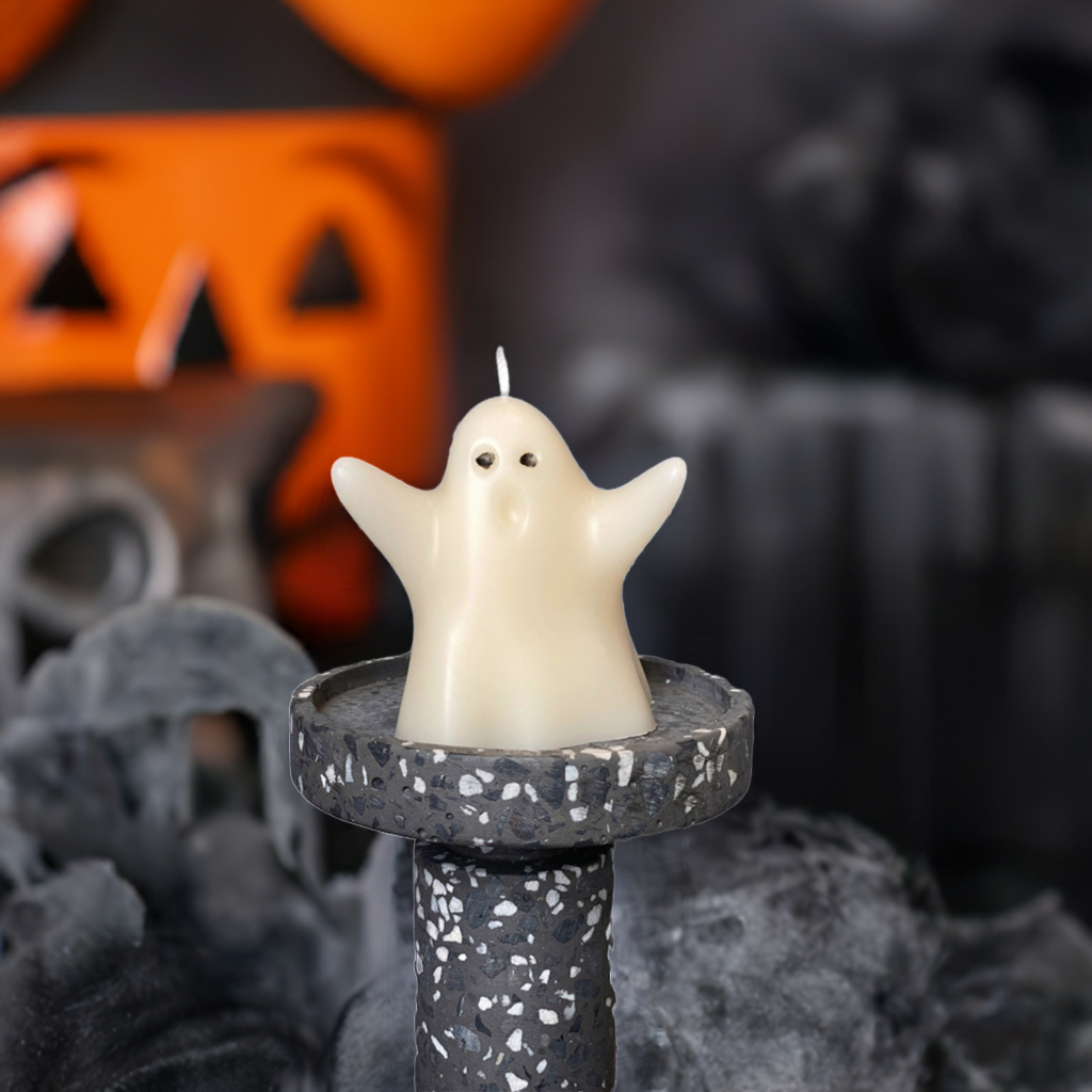 Handmade Ghost Candle for Halloween Décor & Spooky Gifts